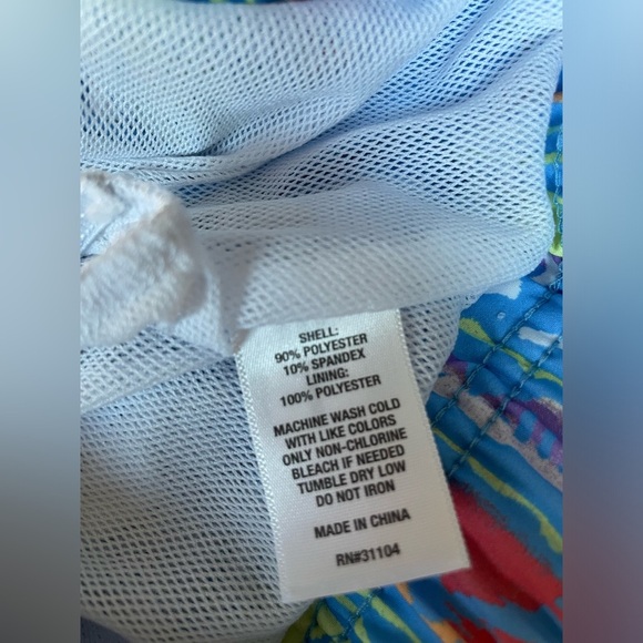 Cabana by Crown & Ivy Youth Large Swim Shorts Blue Drawstring - Picture 5 of 8